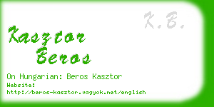 kasztor beros business card